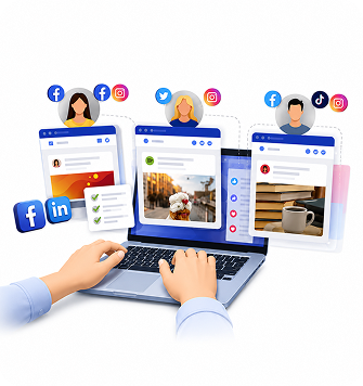 Manage social media pages